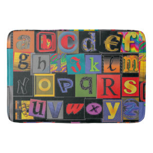 Tapis De Bain ABCDEFG — L'alphabet des polices folles