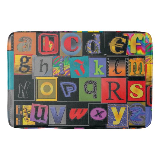 Tapis De Bain ABCDEFG — L'alphabet des polices folles (Devant)