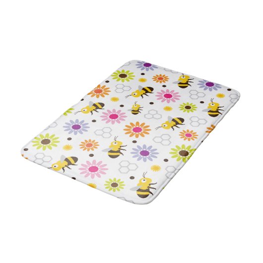 Tapis De Bain Abeille & Fleurs (Angle)