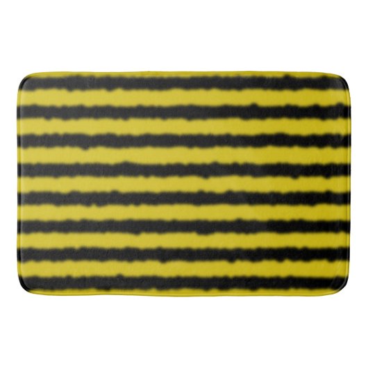 Tapis De Bain Abeille noire et jaune inspirée (Devant)