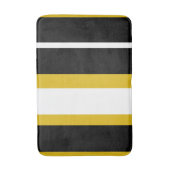 Tapis De Bain Abeille Rayure Jaune Noir Blanc Rayures (Devant (Vertical))