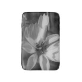 Tapis De Bain Abeille Sur Fleur Cosmos En Noir Et Blanc (Devant (Vertical))