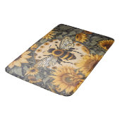 Tapis De Bain Abeille vintage et tournesol (Angle)