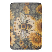 Tapis De Bain Abeille vintage et tournesol (devant Vertical)