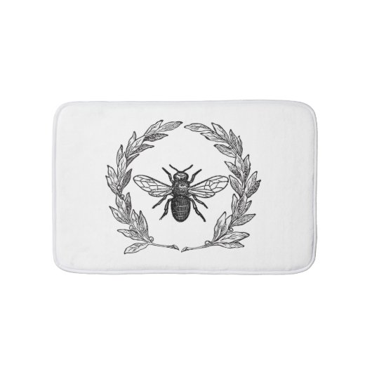 Tapis De Bain Abeille vintage fleurie (Devant)