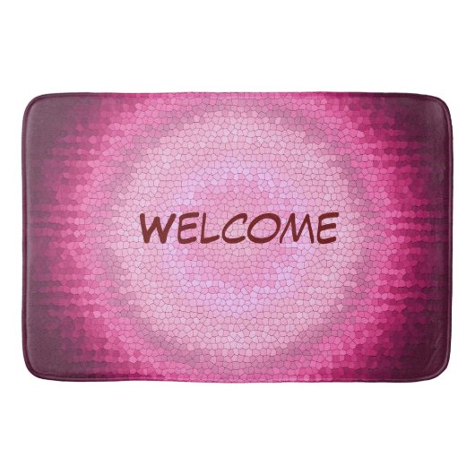 Tapis De Bain Absorber la texture rose vitrage. (Devant)