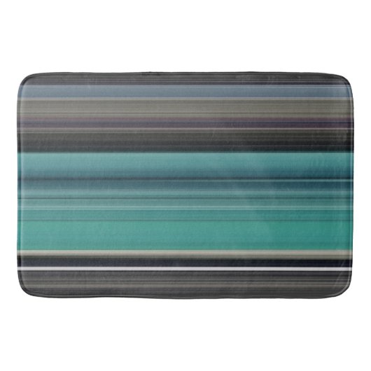 Tapis De Bain Abstract #1: Teal and grey (Devant)