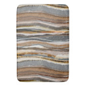 Tapis De Bain Abstract Agate Stripes Neutral Earth Tones (devant Vertical)