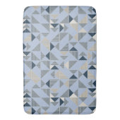 Tapis De Bain Abstract Blue Grey Geometric Pattern (devant Vertical)