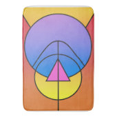 Tapis De Bain Abstract Geometric Circles Line Colorful  (devant Vertical)