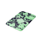 Tapis De Bain Abstrait bleu et vert (Angle)