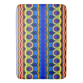 Tapis De Bain Abstrait bleu jaune orange (devant Vertical)