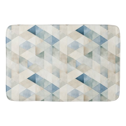 Tapis De Bain Abstrait Blue Tranquil Motif de plage (Devant)