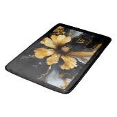 Tapis De Bain abstrait chic noir floral (Angle)