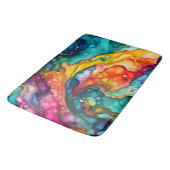 Tapis de bain abstrait coloré (Angle)
