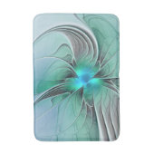 Tapis De Bain Abstrait De Bleu, Art Fractal Moderne (Devant (Vertical))