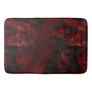Tapis De Bain Abstrait de lave chaude et de pierre de cendre
