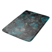 Tapis De Bain Abstrait en pierre d'argent et de turquoise (Angle)