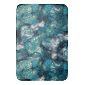 Tapis De Bain Abstrait en pierre de taille turquoise (devant Vertical)