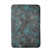 Tapis De Bain Abstrait en pierre turquoise et argentée (Devant (Vertical))