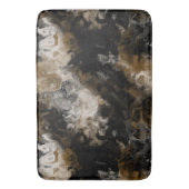 Tapis De Bain Abstrait fractal noir et or (devant Vertical)