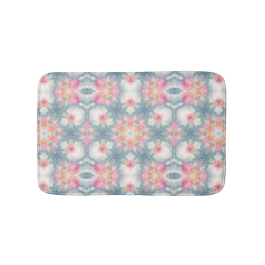 Tapis De Bain Abstrait géométrique moderne imprimé ornemental bl (Devant)