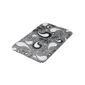 Tapis De Bain Abstrait gris et blanc Tulip Paisley motif (Angle)