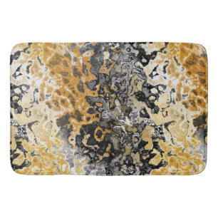 Tapis De Bain Abstrait gris et jaune