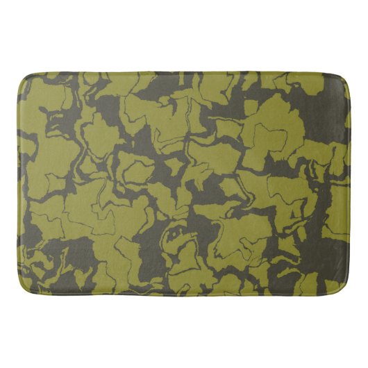 Tapis De Bain Abstrait gris et vert (Devant)