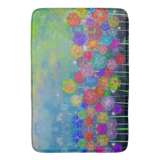Tapis De Bain Abstrait impressioniste champ de fleurs douche cu (devant Vertical)