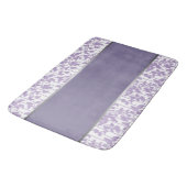Tapis de bain abstrait lavande et argent (Angle)