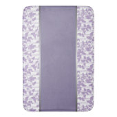 Tapis de bain abstrait lavande et argent (devant Vertical)