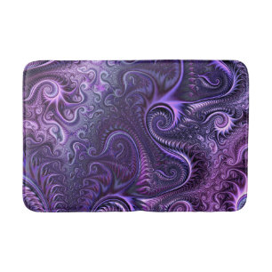 Tapis De Bain Abstrait Lilac coloré et violet Motif spiral