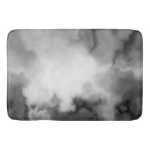 Tapis De Bain Abstrait marbré noir, blanc et gris (Devant)