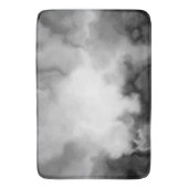 Tapis De Bain Abstrait marbré noir, blanc et gris (devant Vertical)