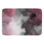 Tapis De Bain Abstrait marbré rose, blanc et gris (Devant)
