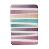 Tapis De Bain Abstrait Marsala violet Turquoise Brush strokies (Devant (Vertical))