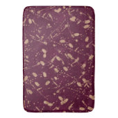 Tapis De Bain Abstrait Moderne Art en Éclaboussures de Bourgogne (devant Vertical)
