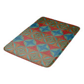 Tapis De Bain Abstrait moderne Aztec Sud-Ouest Aztec Turquoise R (Angle)