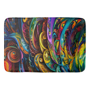 Tapis De Bain Abstrait moderne coloré