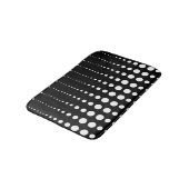 Tapis De Bain Abstrait moderne design noir lignes blanches point (Angle)