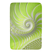 Tapis De Bain Abstrait Moderne Lime Green Spiral Fractal (devant Vertical)