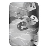 Tapis De Bain Abstrait moderne noir et blanc (devant Vertical)