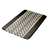 Tapis de bain abstrait moderne or et noir (Angle)