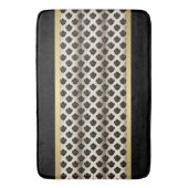 Tapis de bain abstrait moderne or et noir (devant Vertical)
