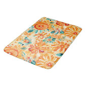 Tapis De Bain Abstrait Motif Sunny Orange Douche rideau (Angle)