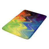 Tapis De Bain Abstrait Multicolore Ondulé (Angle)
