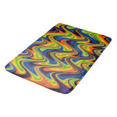 Tapis De Bain Abstrait Multicolore Ondulé (Angle)