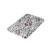Tapis De Bain Abstrait noir blanc (Angle)