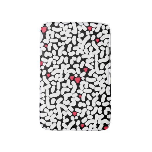 Tapis De Bain Abstrait noir blanc (Devant (Vertical))